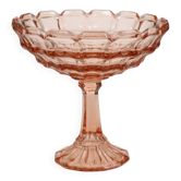 Bol à fruits en verre pressé rose rosaline Art Déco – Scailmont