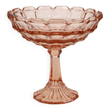 Art Deco Pink Rosaline Pressed Glass Fruit Bowl – Scailmont