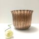 Round Embossed Copper Cachepot / Vase in the style of Egidio Casagrande