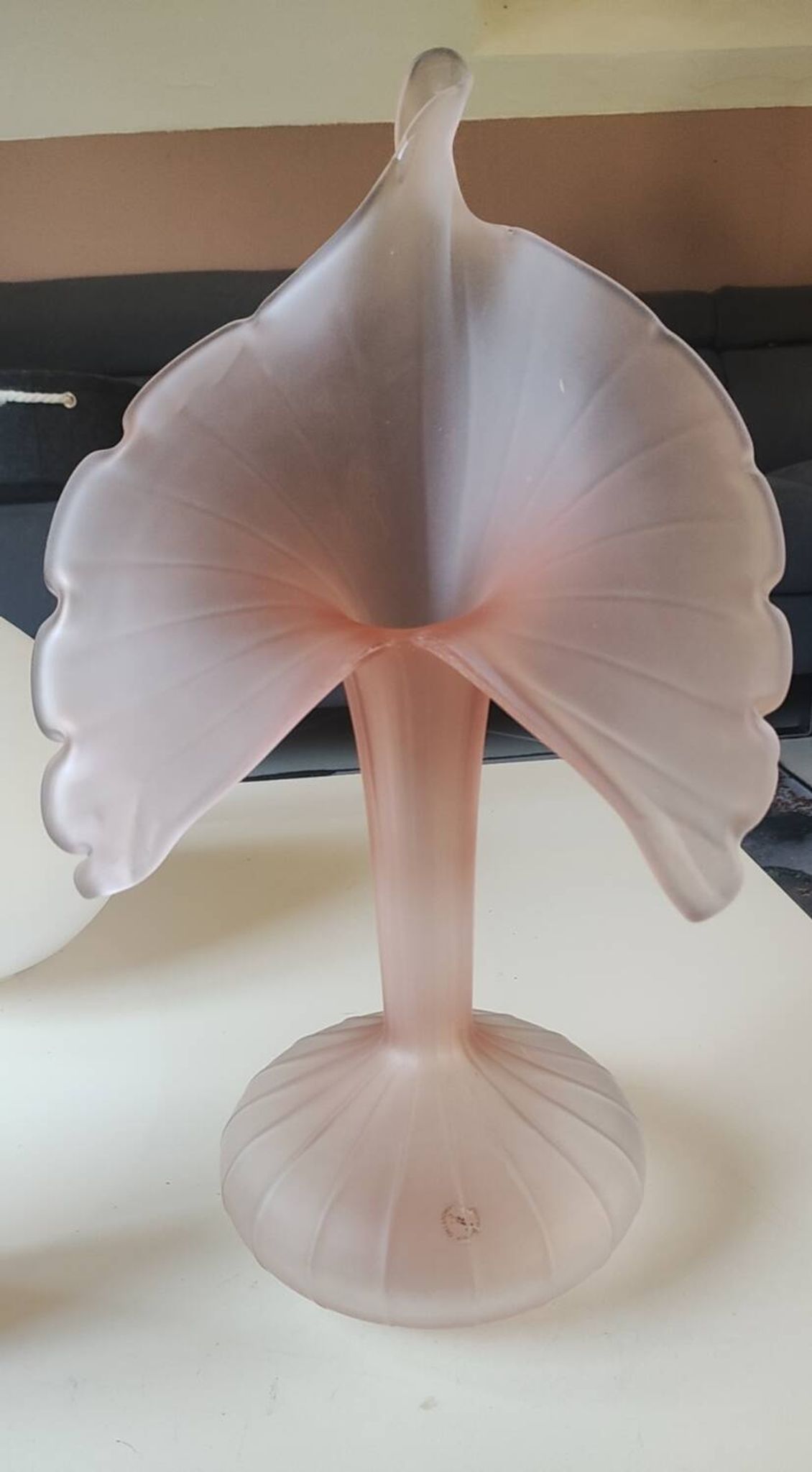 Large Italian Vase, Jack in the Pulpit corolla neck, Murano style