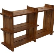 Vintage Wall shelf rack Pinewood wood 70s design