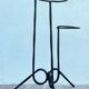 Vintage geometric steel plant holder
