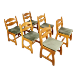 6 brutalist dining chairs