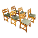 6 brutalist dining chairs