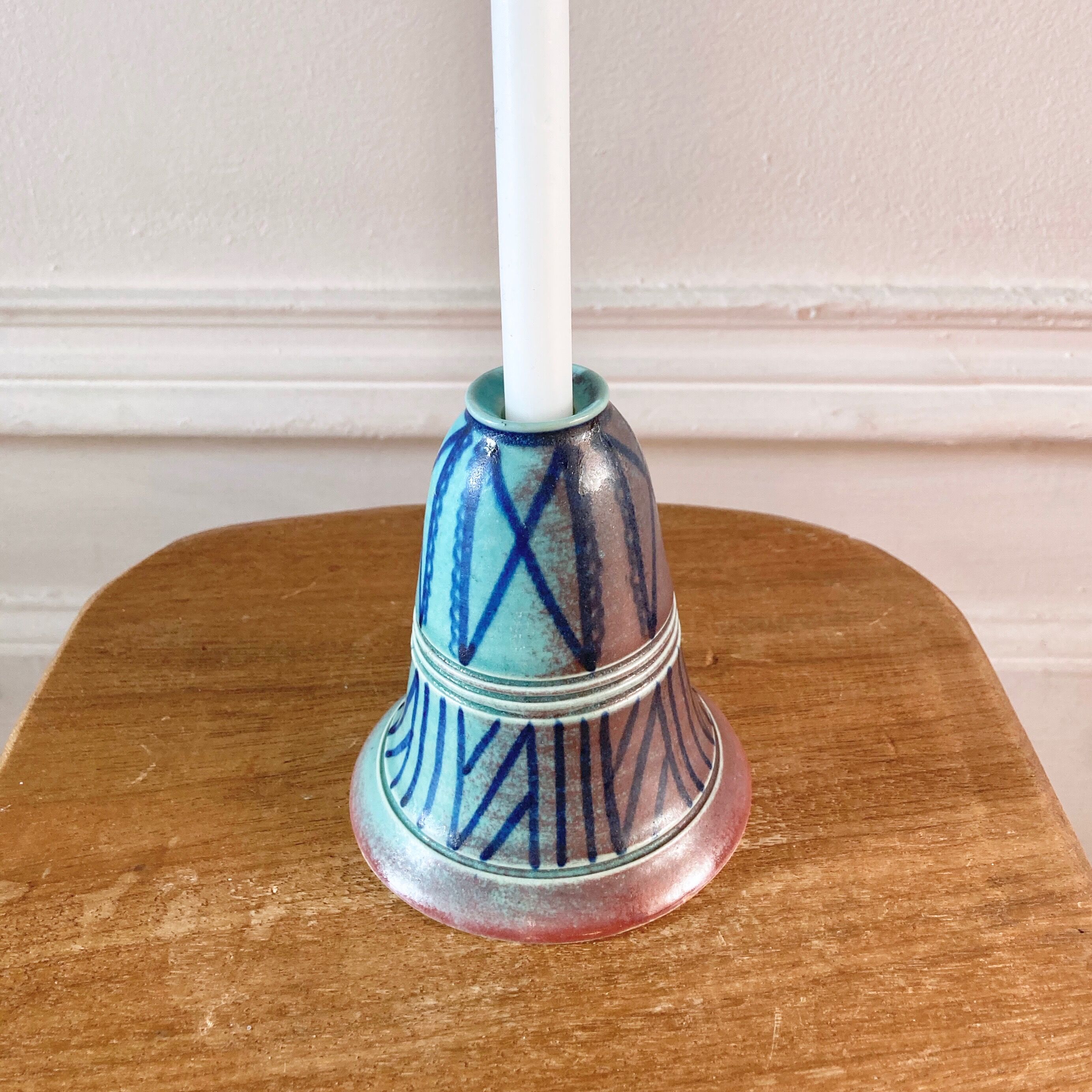 Stoneware candle holder