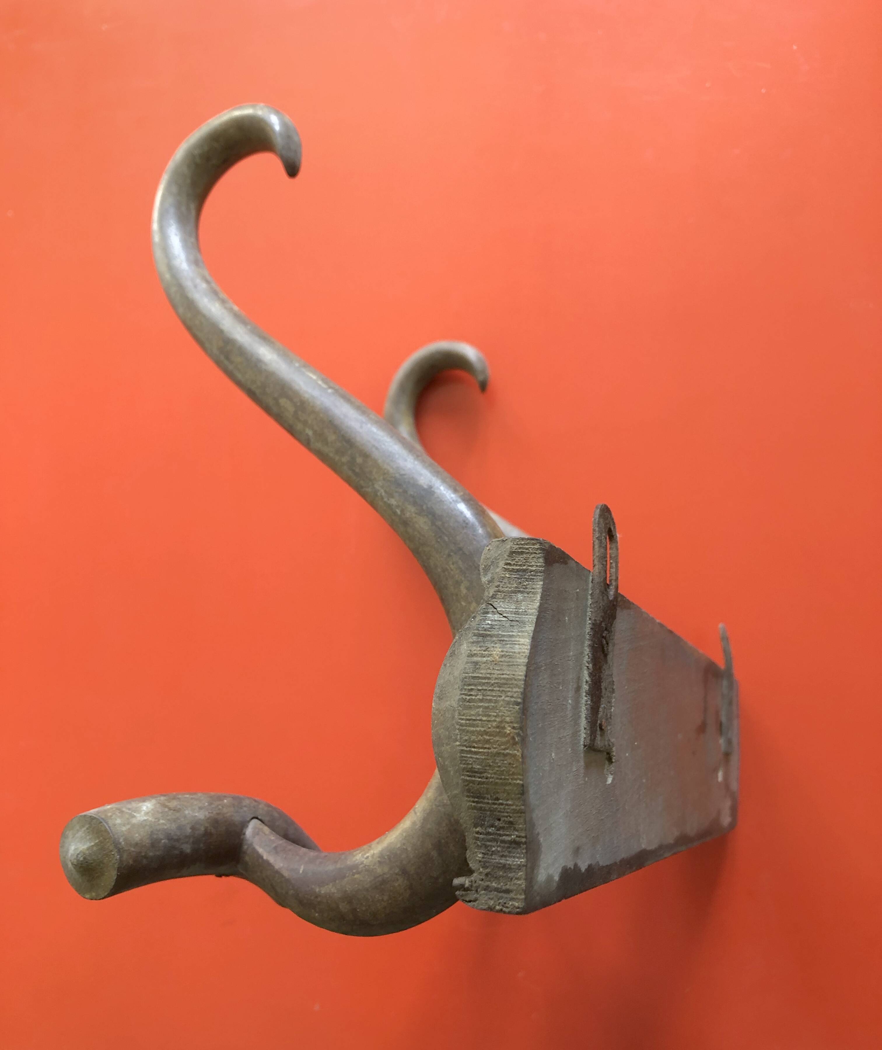 Vintage Curved Wooden Wall Coat Rack in Thonet Style