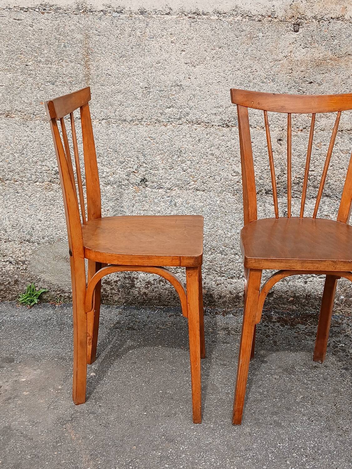 Pair of 1950s bistro chairs