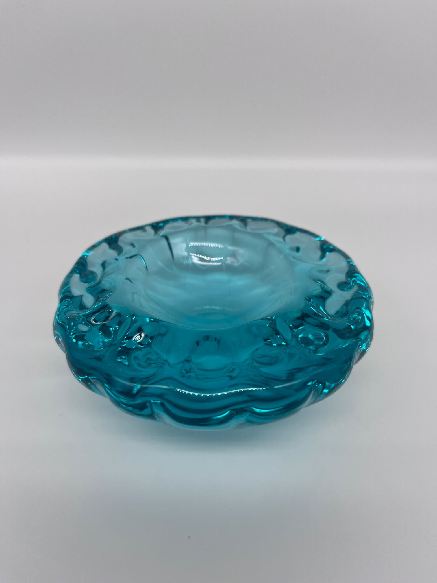 Empty blue crystal pocket