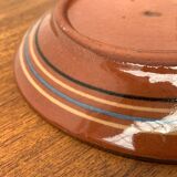 Vintage wall plate in hand-painted ceramic, 1970s