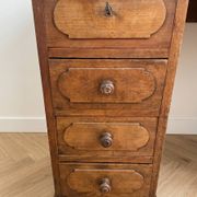 Bureau d'apothicaire ancien en bois massif 8 tiroirs