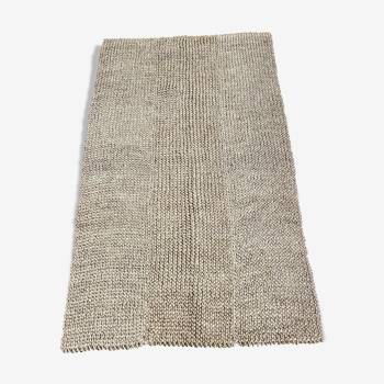 Knitted carpet in natural fiber 220x160cm