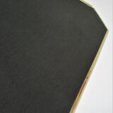 Black flower and gold hanging lamp, 80s