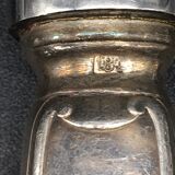 6 table knives in silver metal model coquille