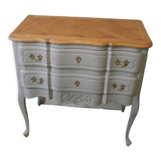 Commode de style Louis XV peinte