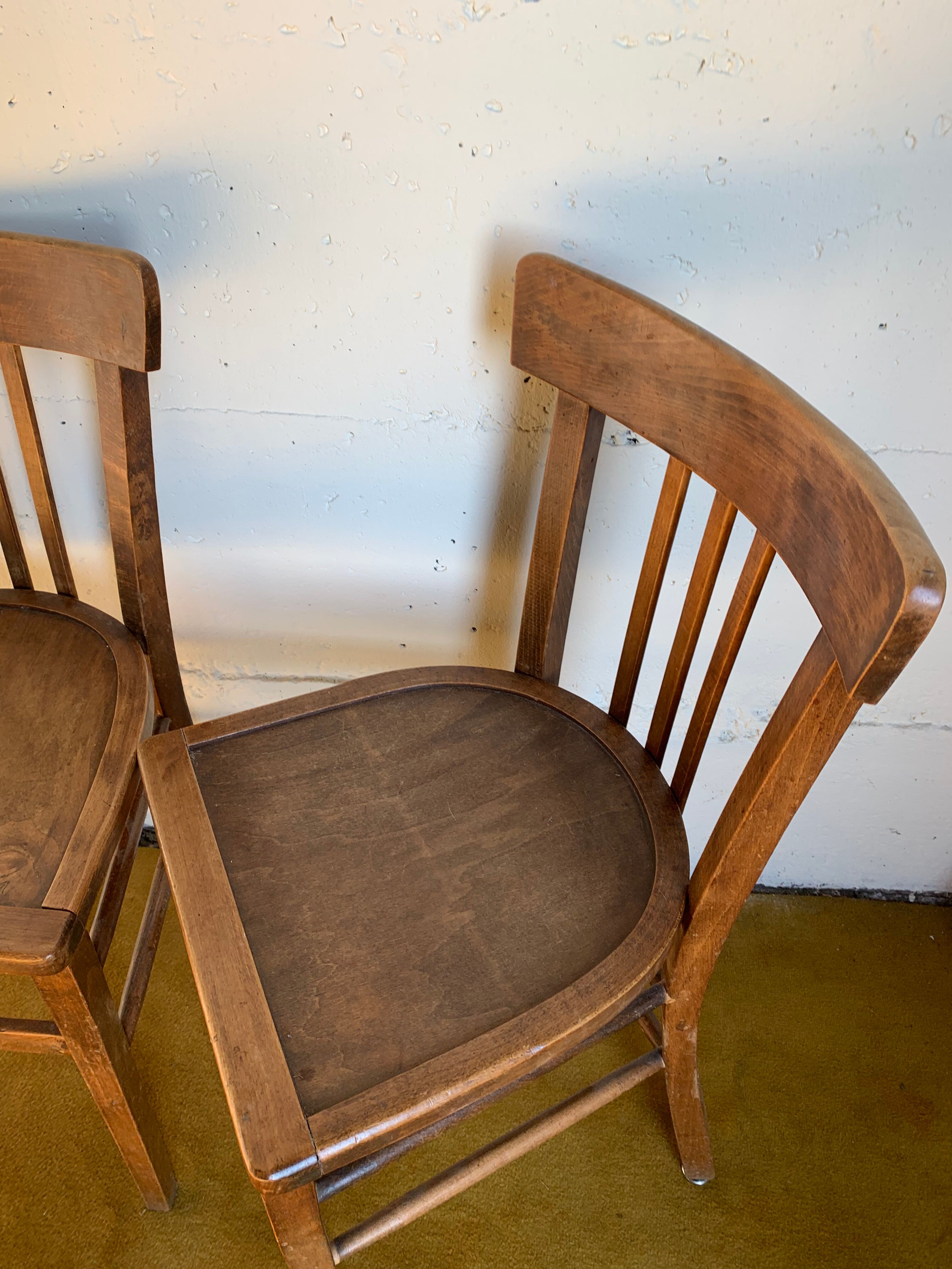 Duo of bistro chairs
