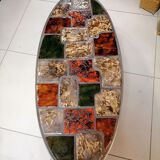 Vintage ceramic steel coffee table