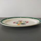 plat Sarreguemines Digoin modèle "Esper" ancien décor floral