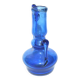 Antique blue blown glass candle holder ras de cave vase folk art 19th c.
