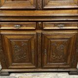 Montbéliard buffet with 4 Louis XIII style shutters in solid oak circa 1850