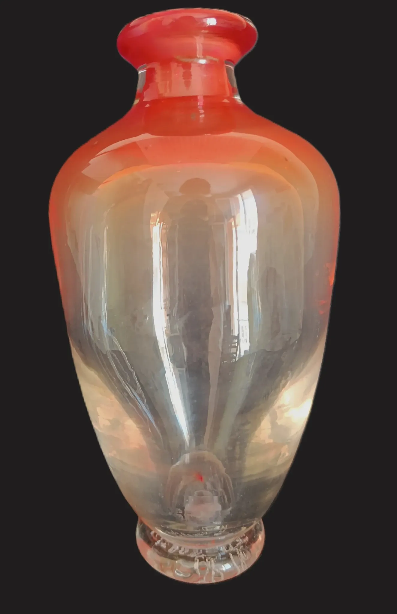 Vase en verre épais, verrerie Ingrid Glashütte (Euskirchen, Allemagne)