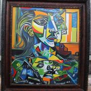 Cubist oil painting from the 1970s.