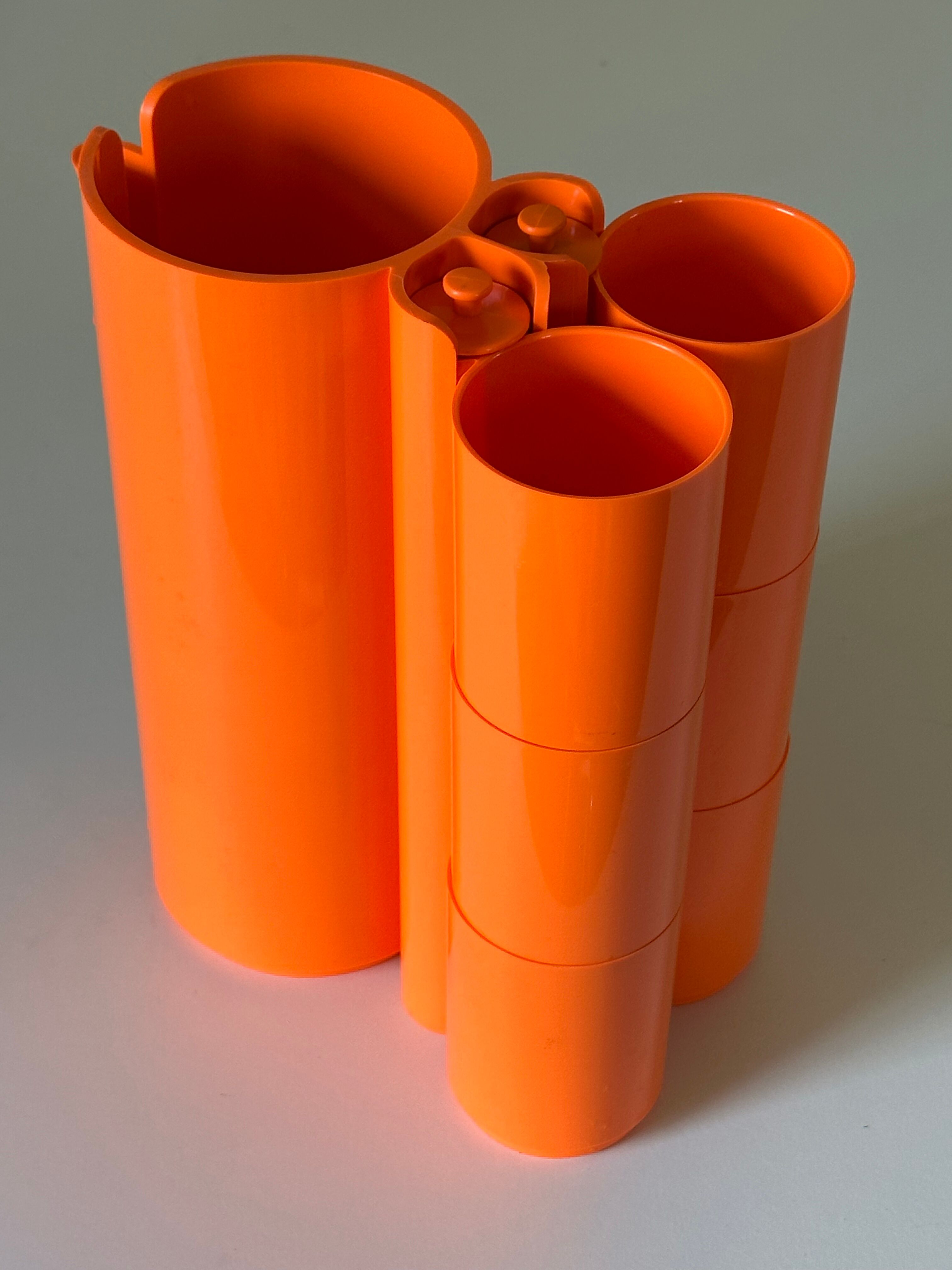 Orange plastic service vintage design orange 70 years