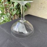 6 engraved crystal champagne glasses – Art Deco
