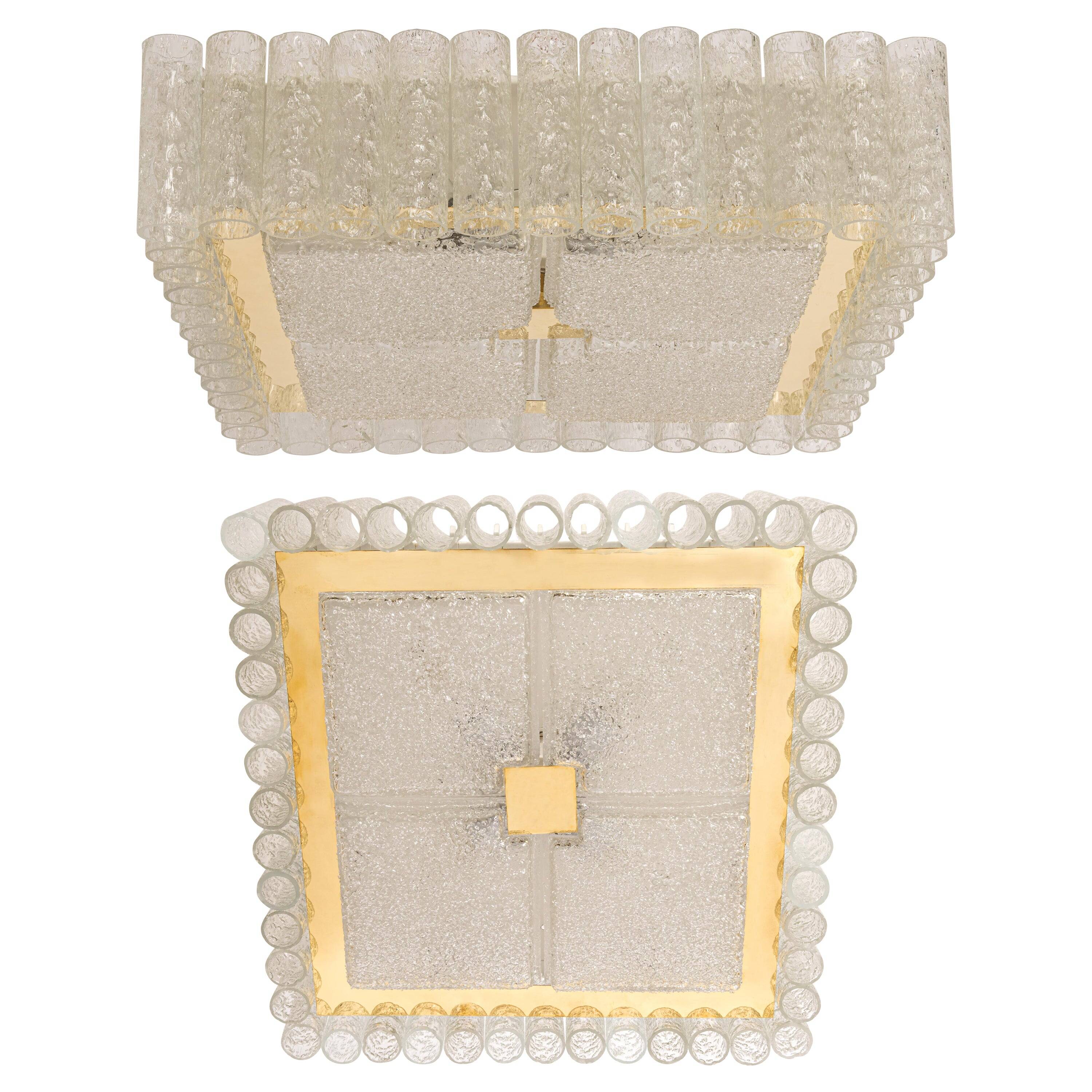 Murano glass ceiling light by Doria, Germany, 1960s.