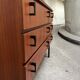 Vintage wood veneer chest of drawers 1960