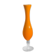 Vintage orange vase opaline glass on foot