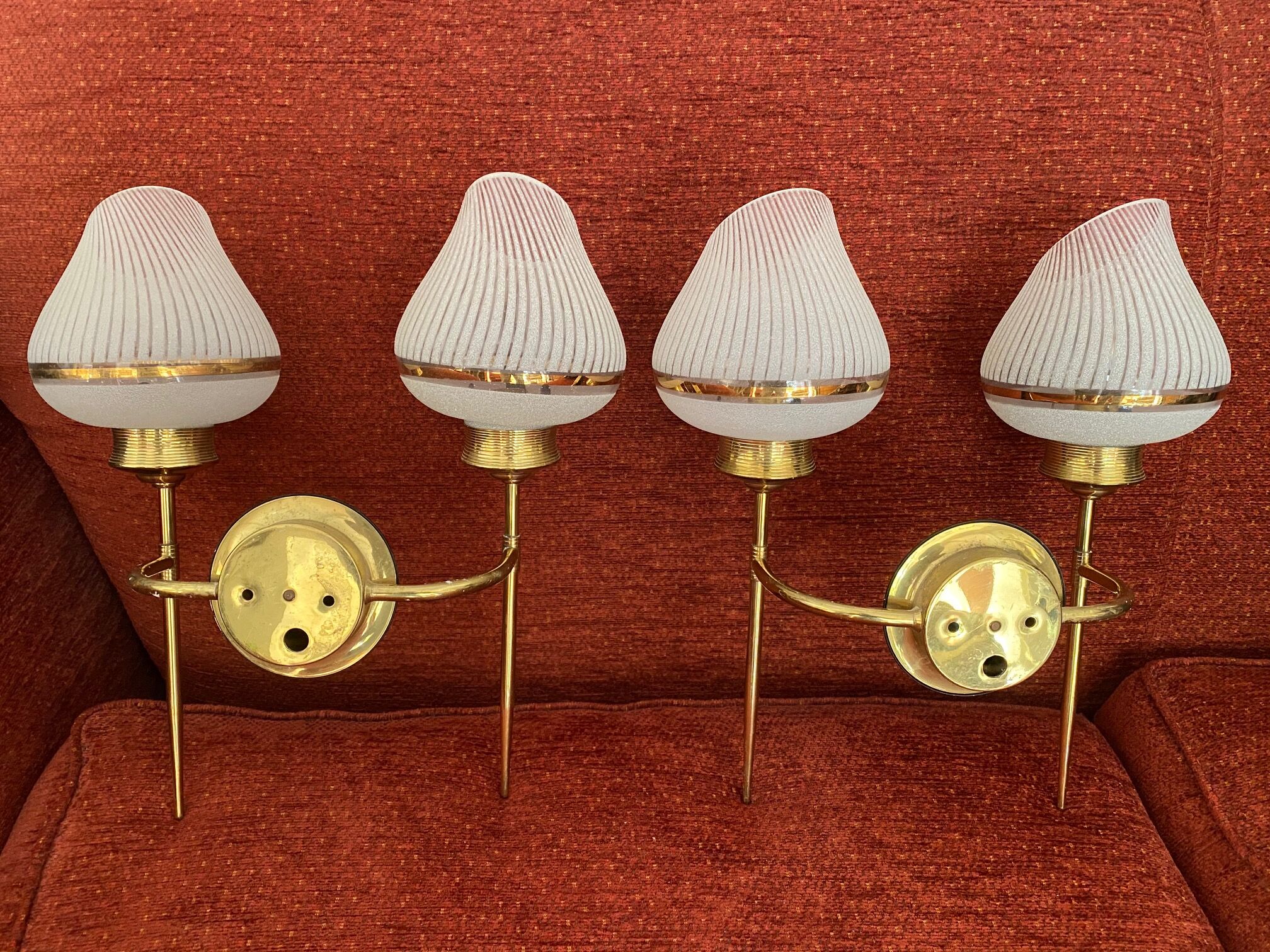 Pair vintage wall light