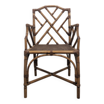 Fauteuil en rotin et bambou