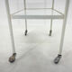 1950's hospital table, trolley on wheels with opaxite glass