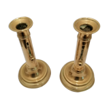 Pair of copper candle holders