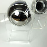 Pair of table lamps Space Age plexiglass sphere, 1960/70