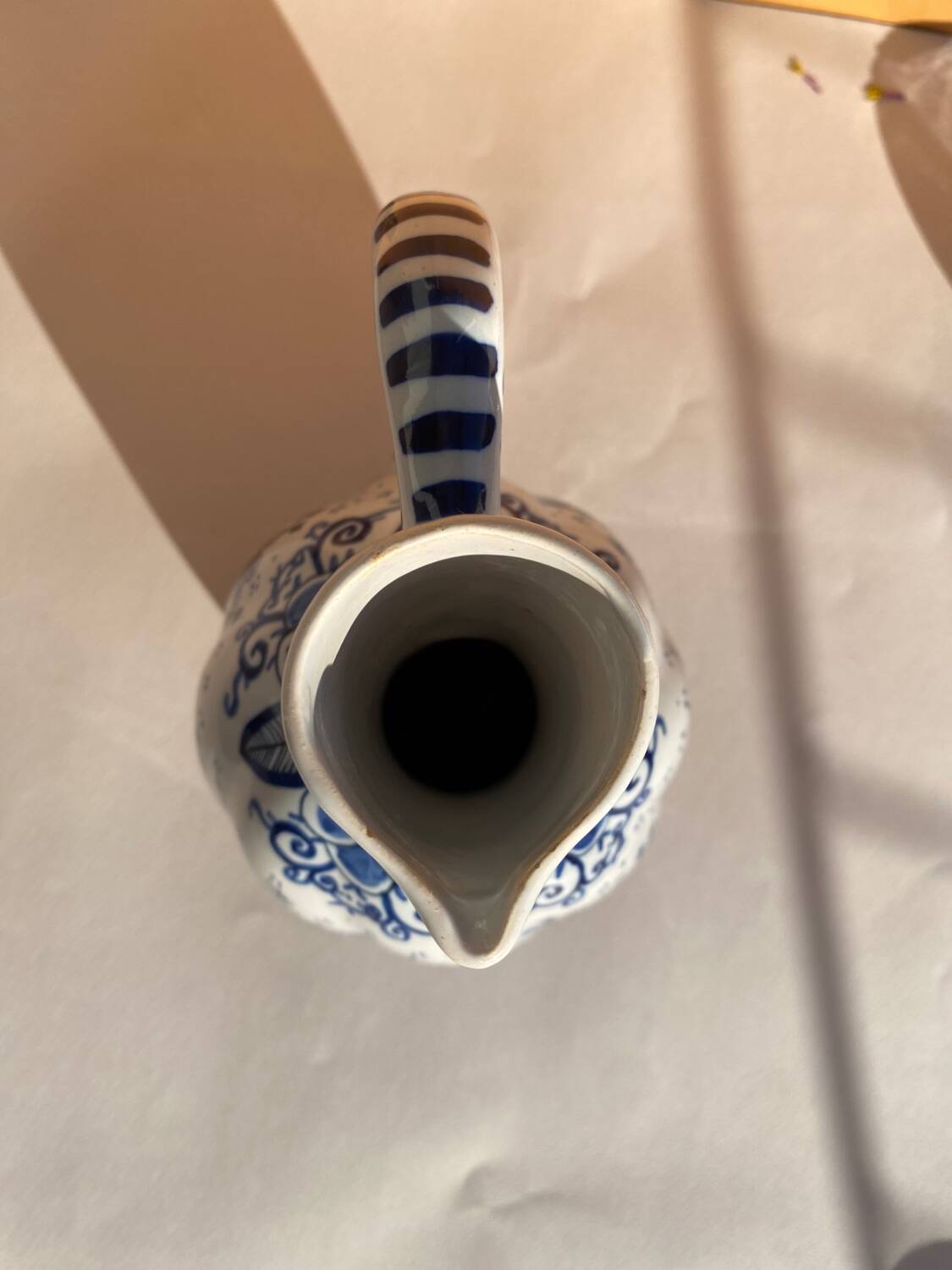 Boch Frères pitcher in Delft earthenware