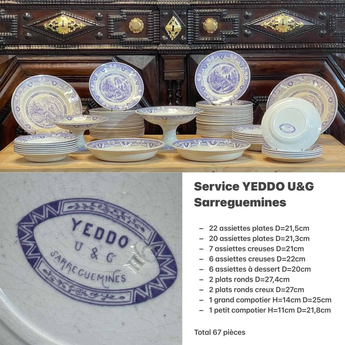 Service yeddo sarreguemines début xxème 67 pièces.