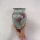 Vase en céramique vert/rose moucheté