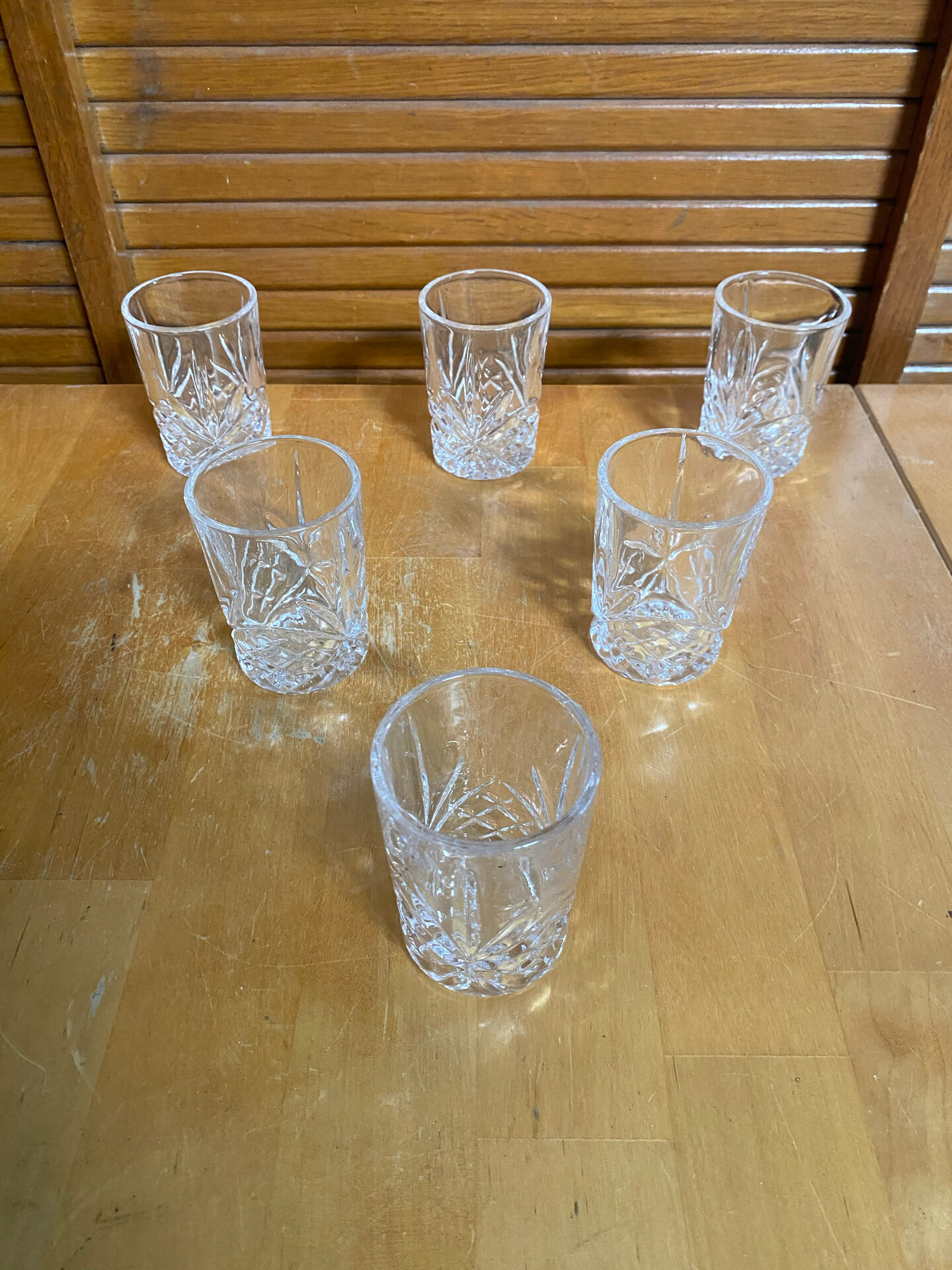 Série De 6 Verres à Shooter Verre Taillé Design Rétro #E390