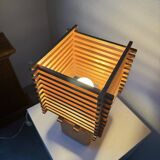 Constructivist wooden table lamp