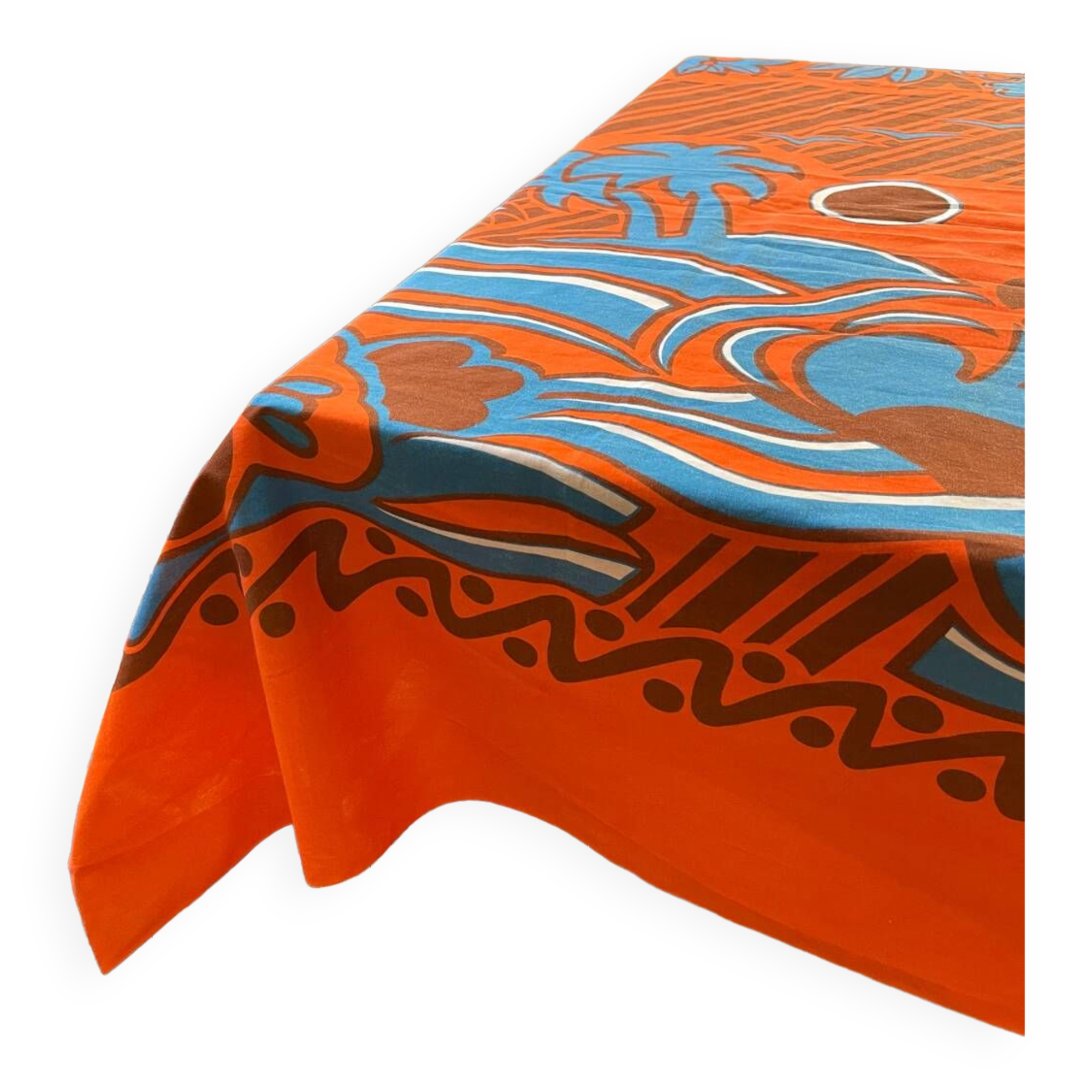 Seventies floral tablecloth