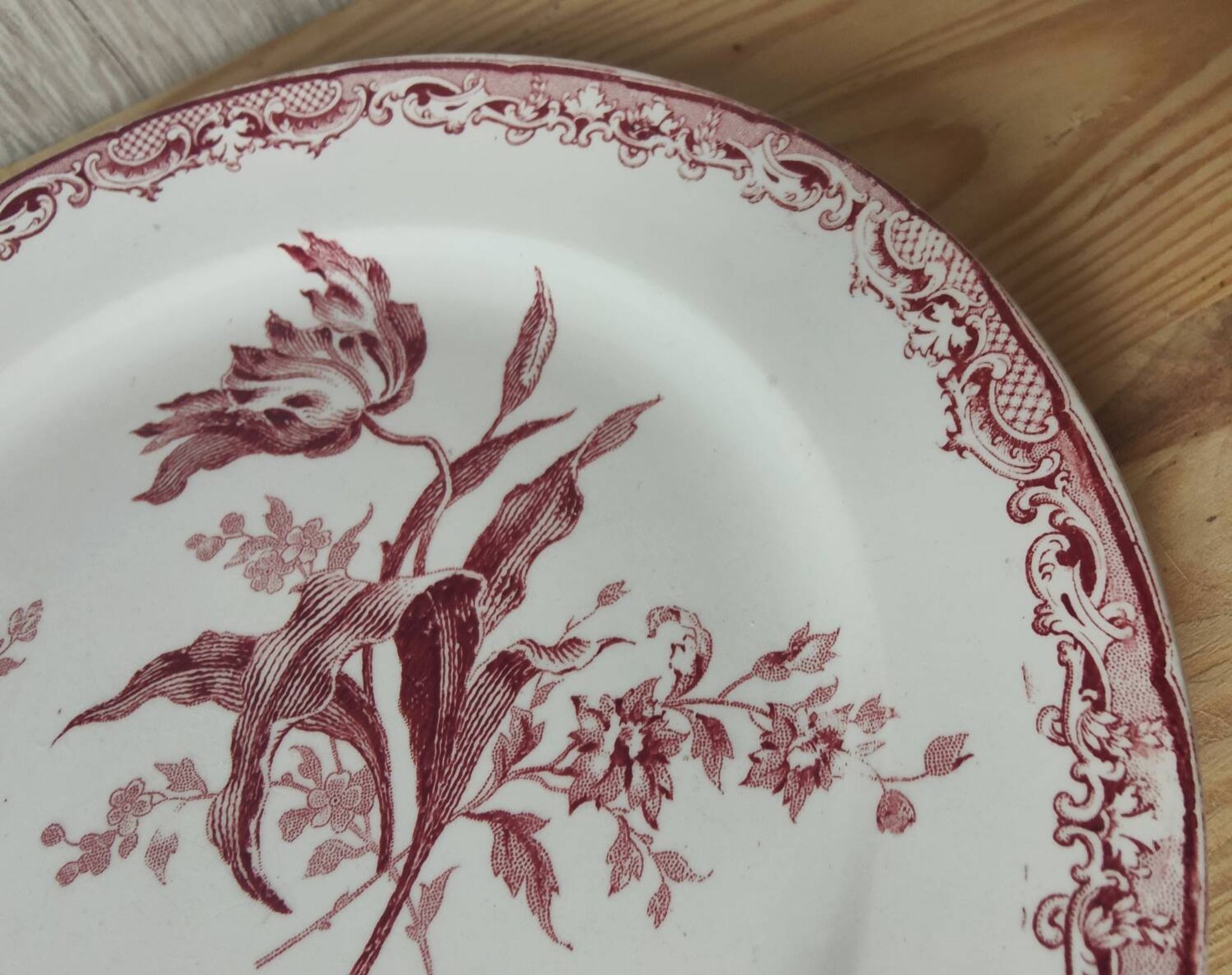 6 assiettes à dessert modèle Fontanges par Sarreguemines