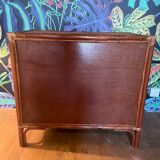Commode osier et rotin