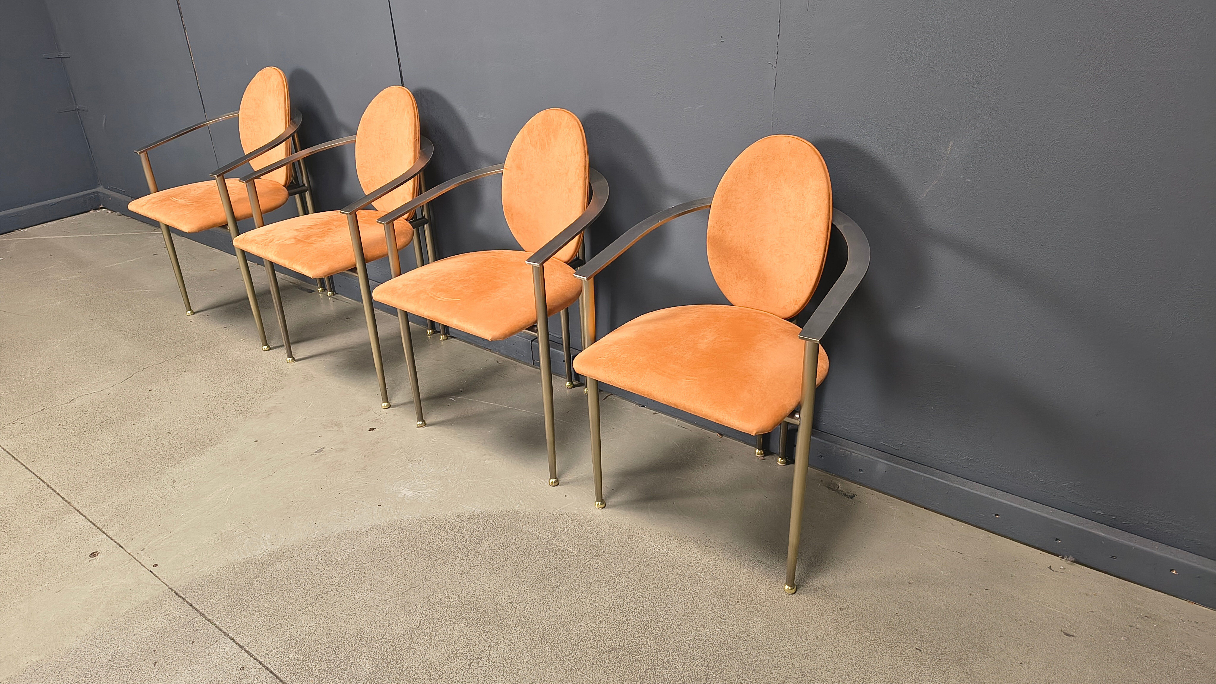 Vintage dining chairs by Belgochrom, set of 4 - 1980s