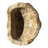 Oval beige petrified wood bowl 24x19 - 3781