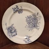 French vintage large serving plate, R. Lafitte, Terre de Fer, Salins