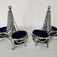 Paire de salerons en argent massif
