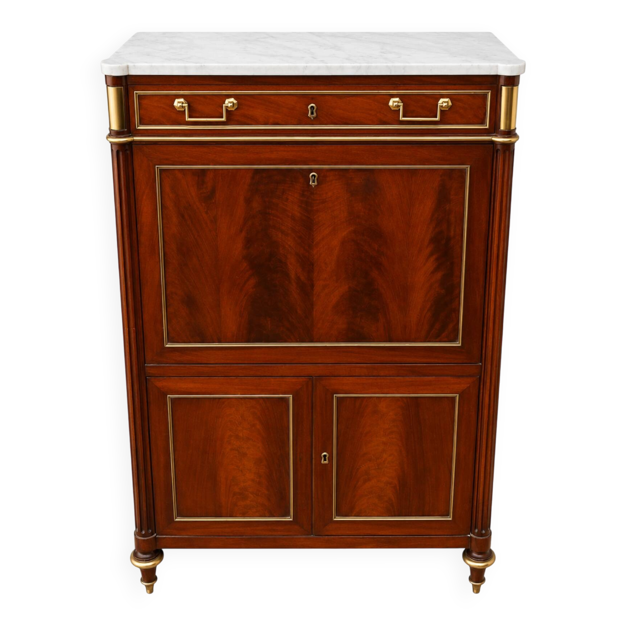 Secretary in Mahogany and Marble Louis XVI late 18th century