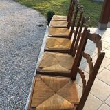 Suite of 6 Louis XV-style mulched chairs