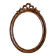 Gustavian knot hand carved oval wooden mirror